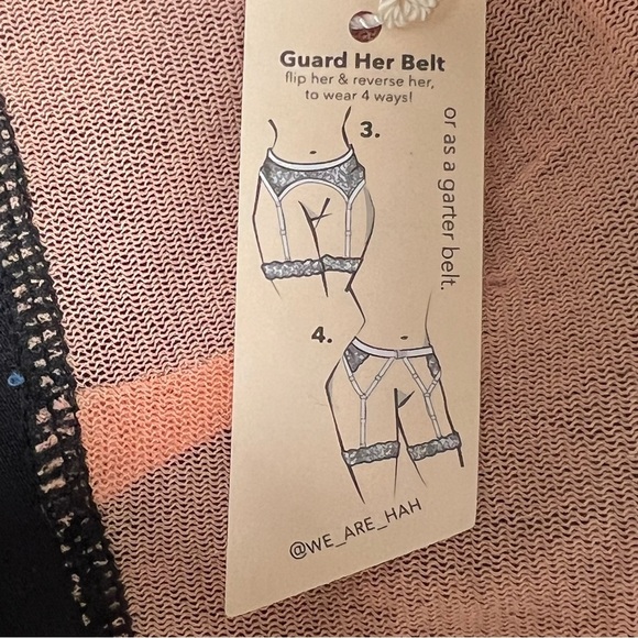 NWT Free People X We Are HAH Guard Her Bra or Belt Black Lace Small Bralette - Picture 14 of 15